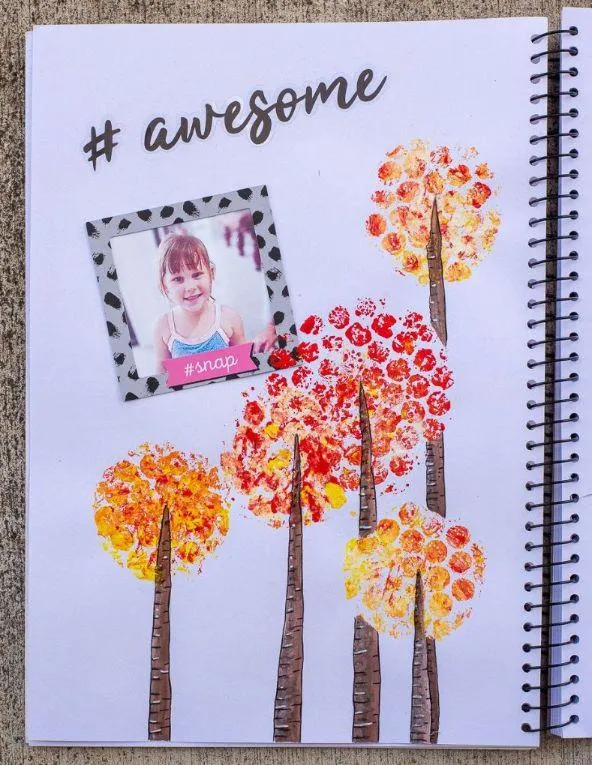 create a minimalist bullet style scrapbook