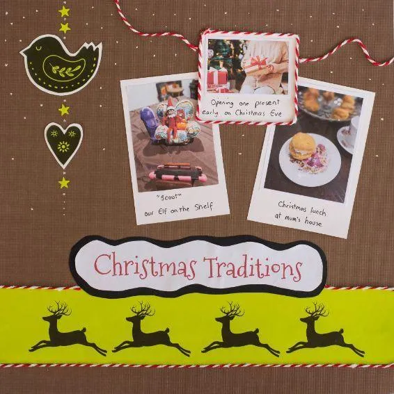 Christmas scrapbook page