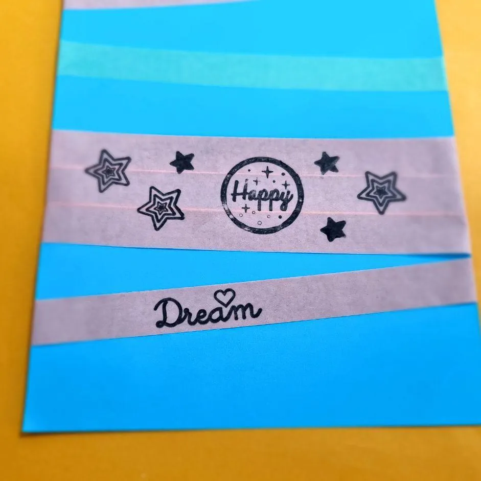 washi tape stamp scrapbook layout