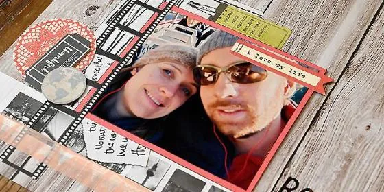 valentine's day boyfriend scrapbooking layout