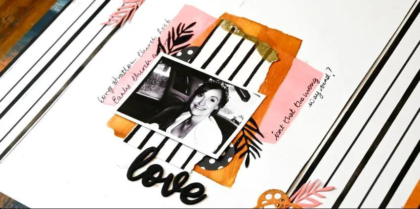 wedding scrapbook layout