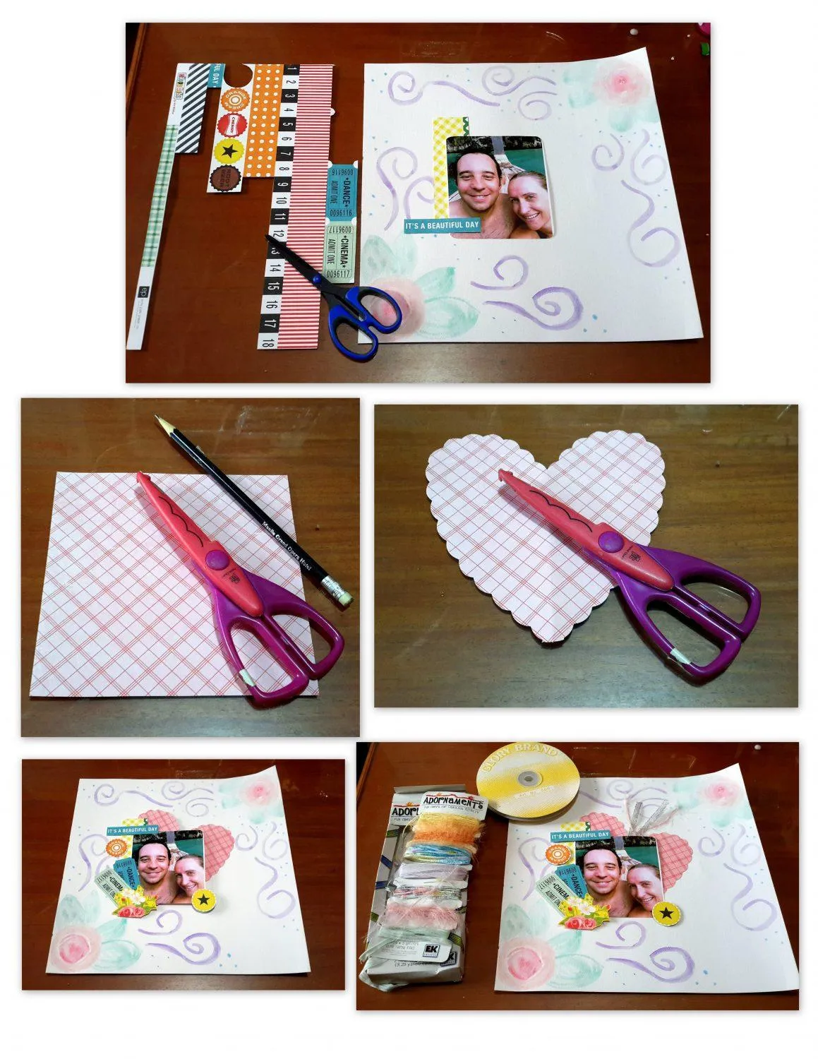 love scrapbook embellishment idea