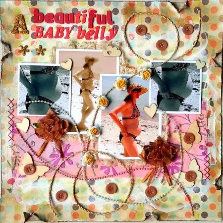 scrapbooking baby shower | mom pregnancy sign and blessingway scrapbook