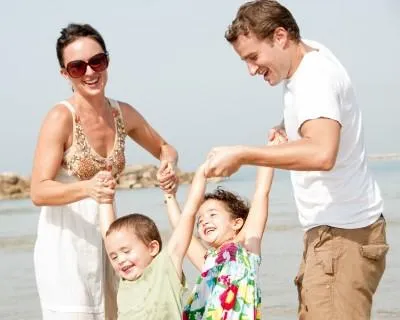 family time in the beach