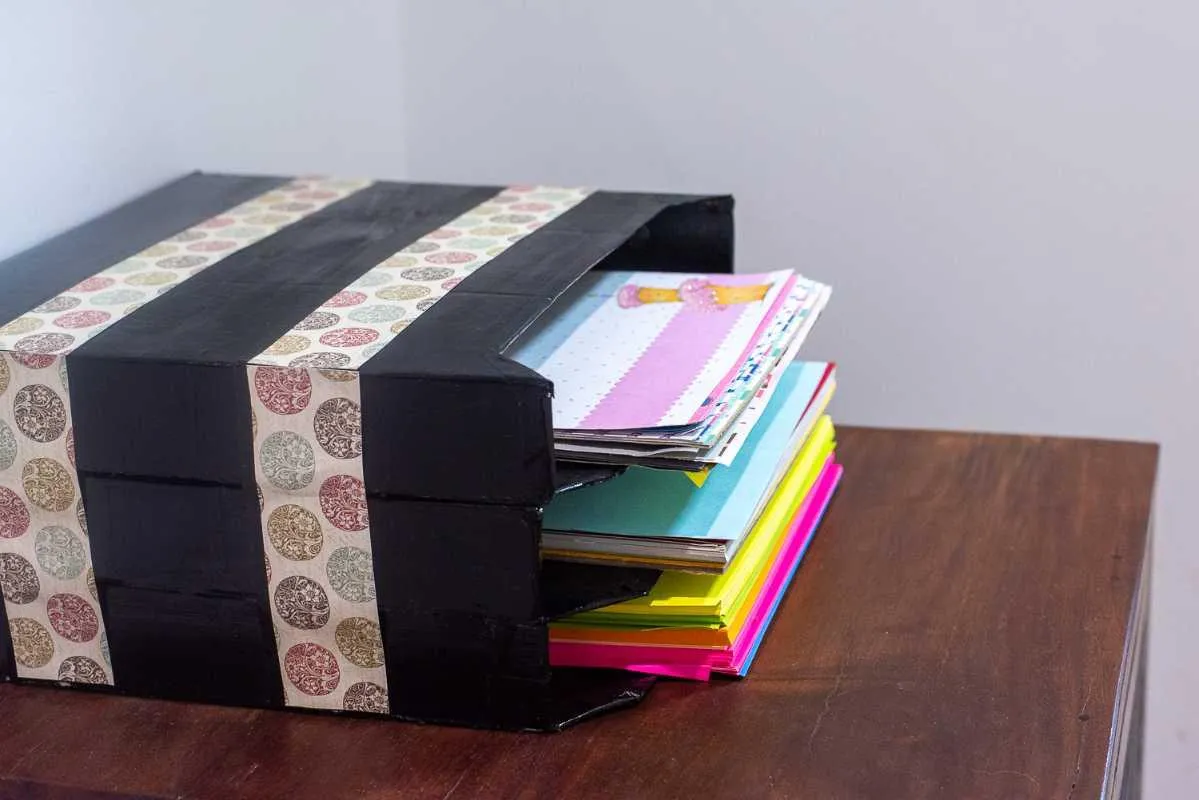 diy scrapbook paper storage