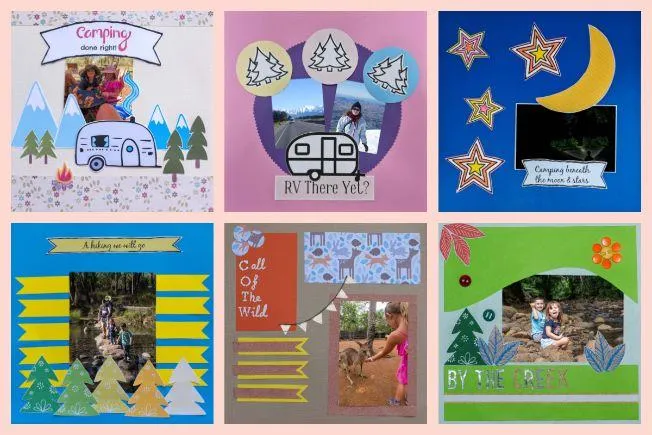 camp scrapbooking layout