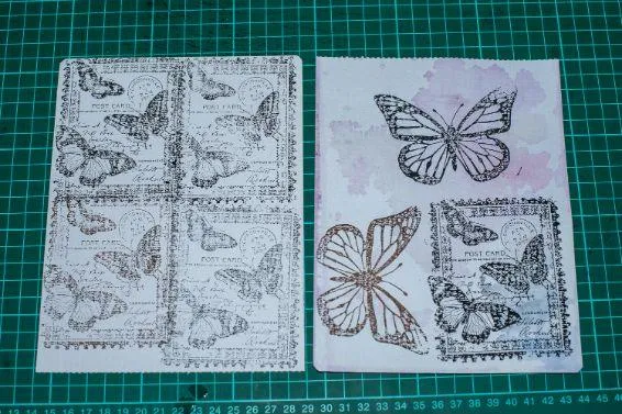 rubber stamp scrapbook