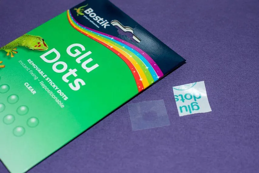 how to use glue dots