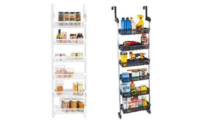 Hanging rack with bins for your craft room door