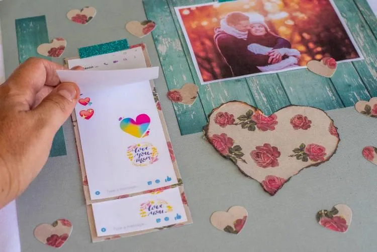 scrapbooking ideas | romantic scrapbooking page for couples