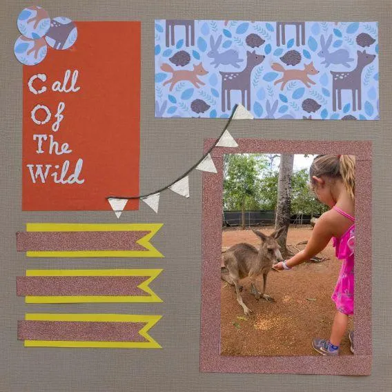 call of the wild camping Scrapbook layout