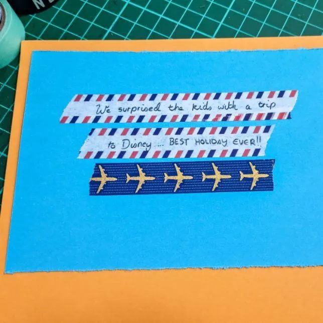 washi tape scrapbook journaling
