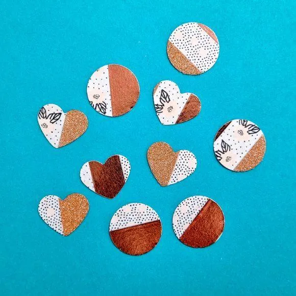 washi tape scrapbook punch cut outs