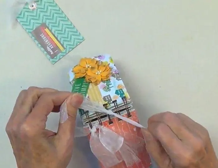 DIY mini scrapbook albums binding tutorial