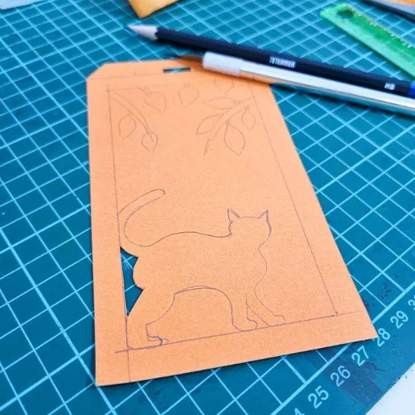 diy cutout scrapbook tag