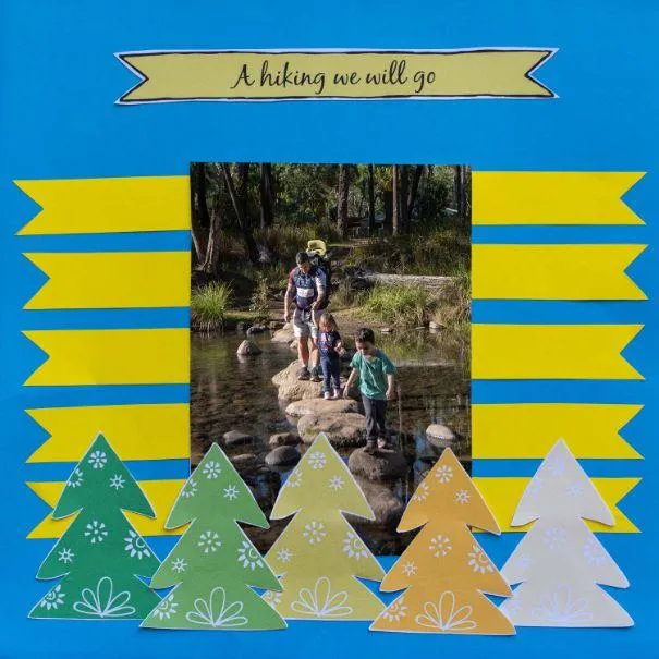 outdoor scrapbook layout