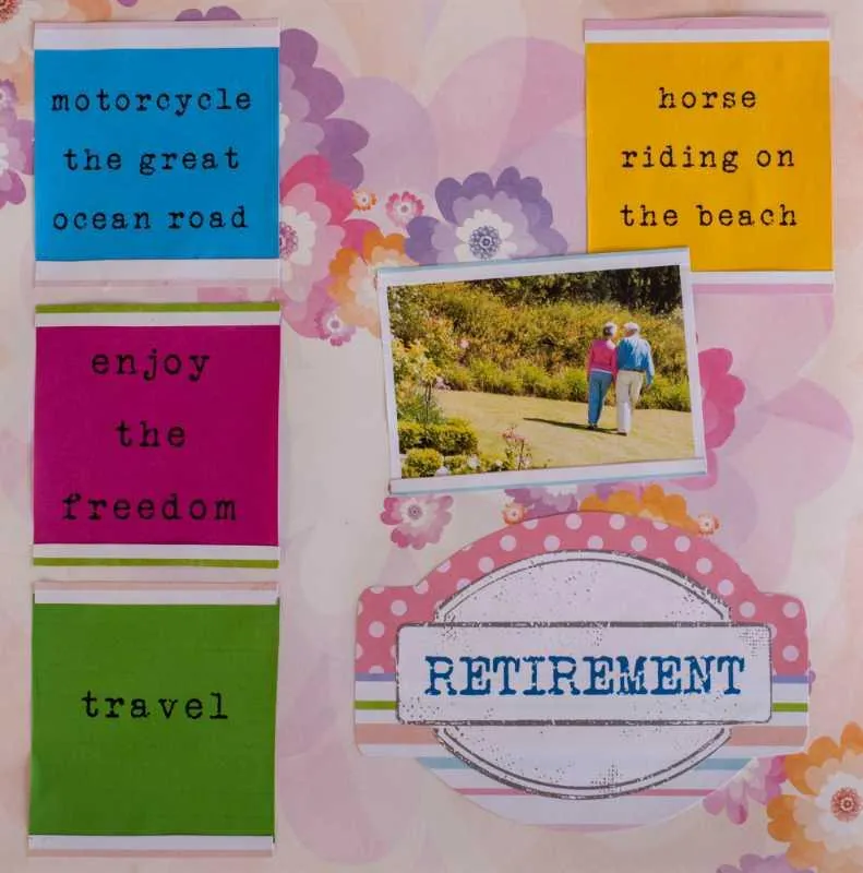 scrapbook idea for retirement