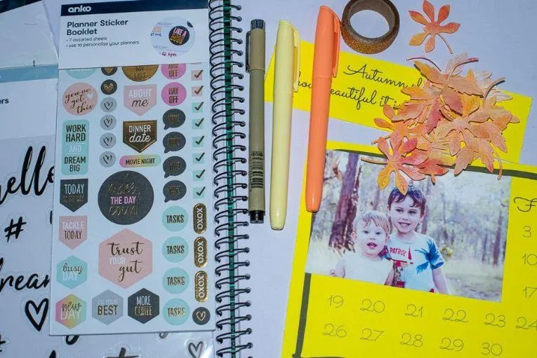 scrapbook your photos in your notebook