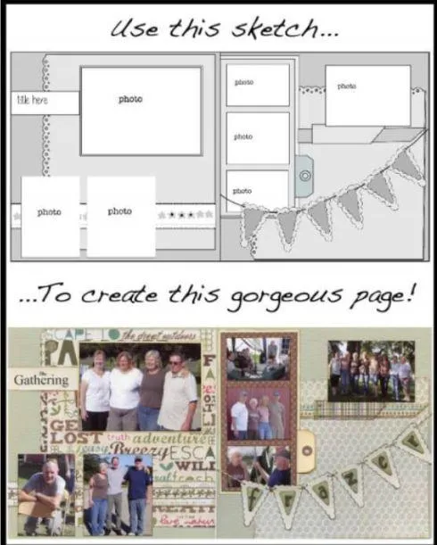 scrapbooking ideas sketches | scrapbook templates