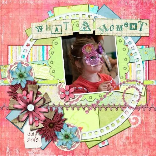 circle scrapbook page