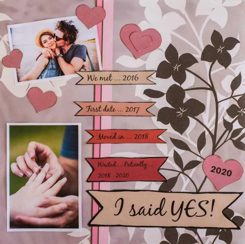 scrapbook ideas for proposal