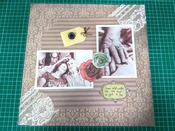 vintage scrapbook page