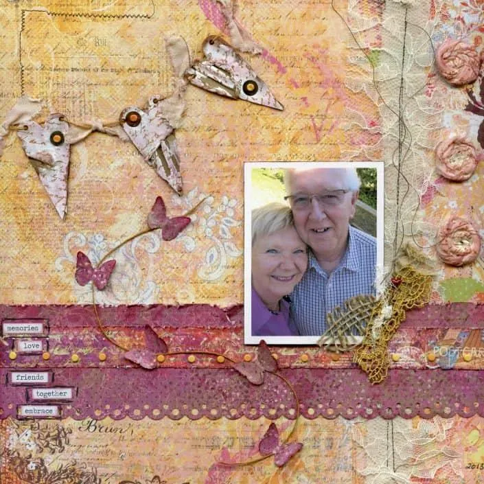 romantic scrapbooking art idea