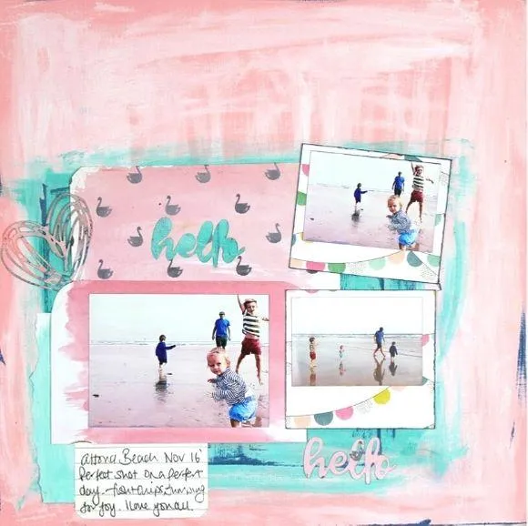 children scrapbook layout