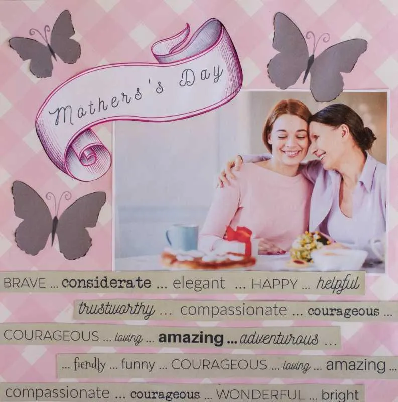 scrapbook ideas for mother\'s day