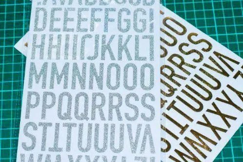 Die cut scrapbooking letters
