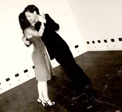 scrapbook ideas: engaged couple dancing