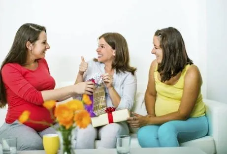 pregnant woman with friends